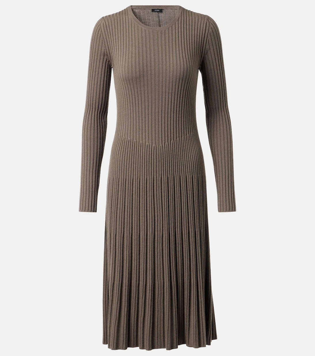Joseph - Ribbed-knit pleated wool midi dress