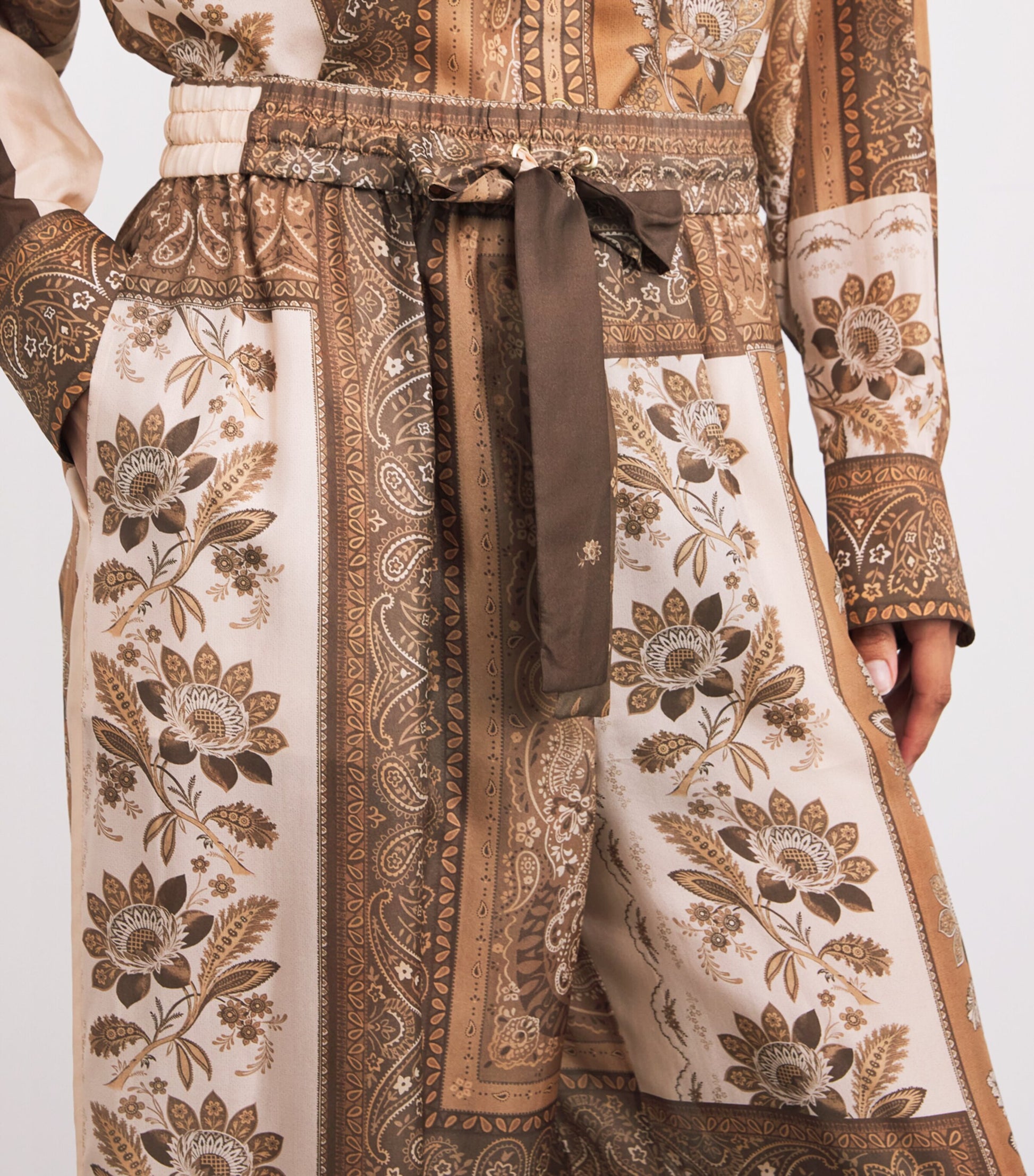 Zimmermann Brown Cotton Lucky Bandana Trousers