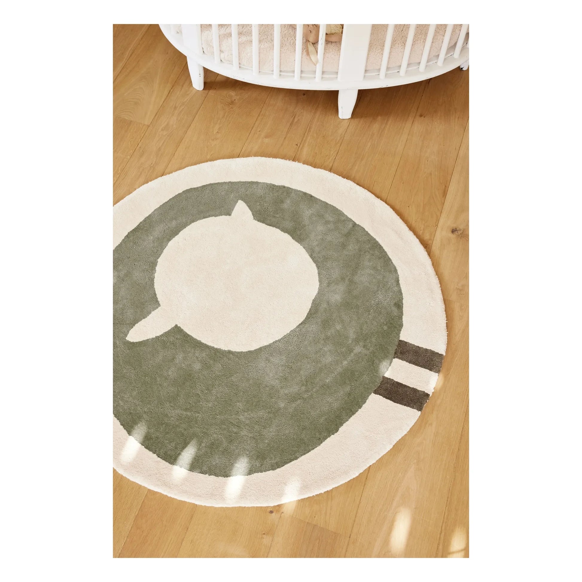 Bleuu-studio - Round Sheep rug | Khaki