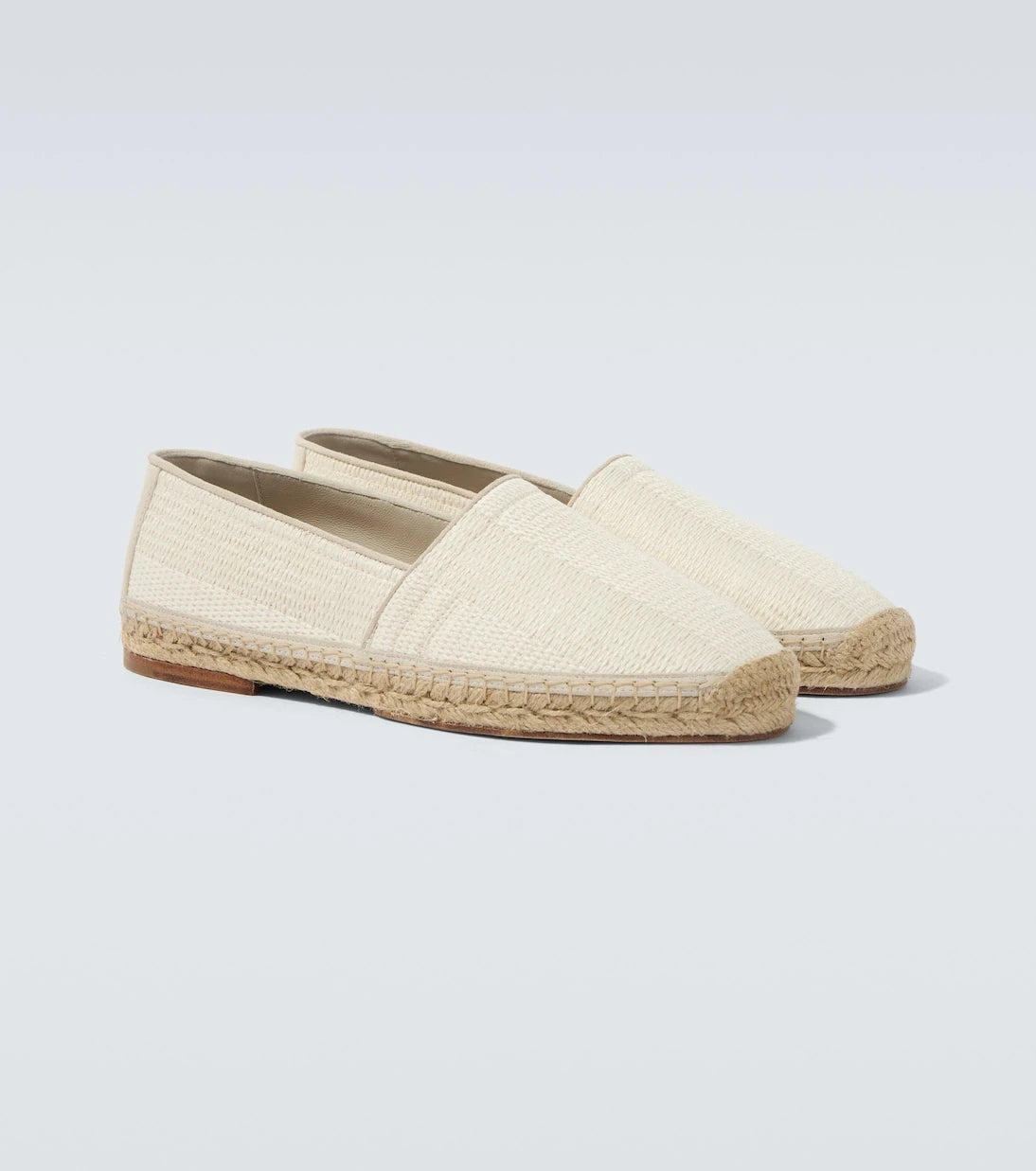 Brunello Cucinelli - Suede-trimmed woven espadrilles