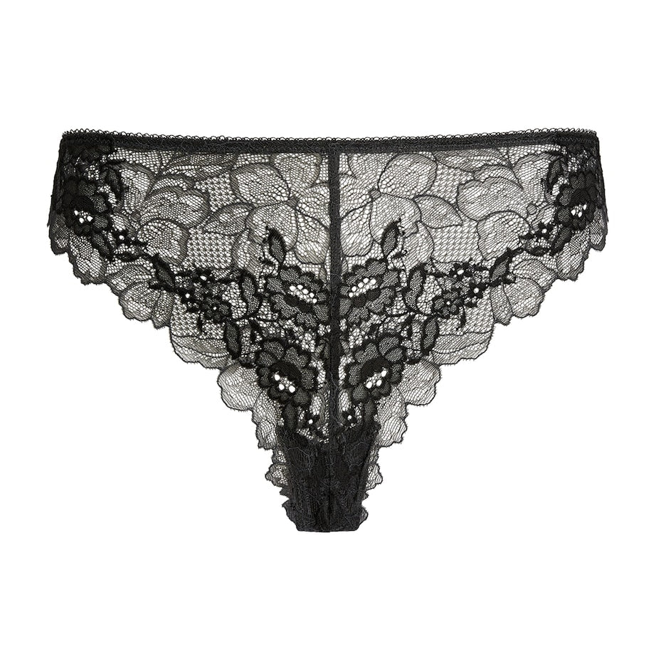 Grey Lace Perfection Low-Rise Tanga