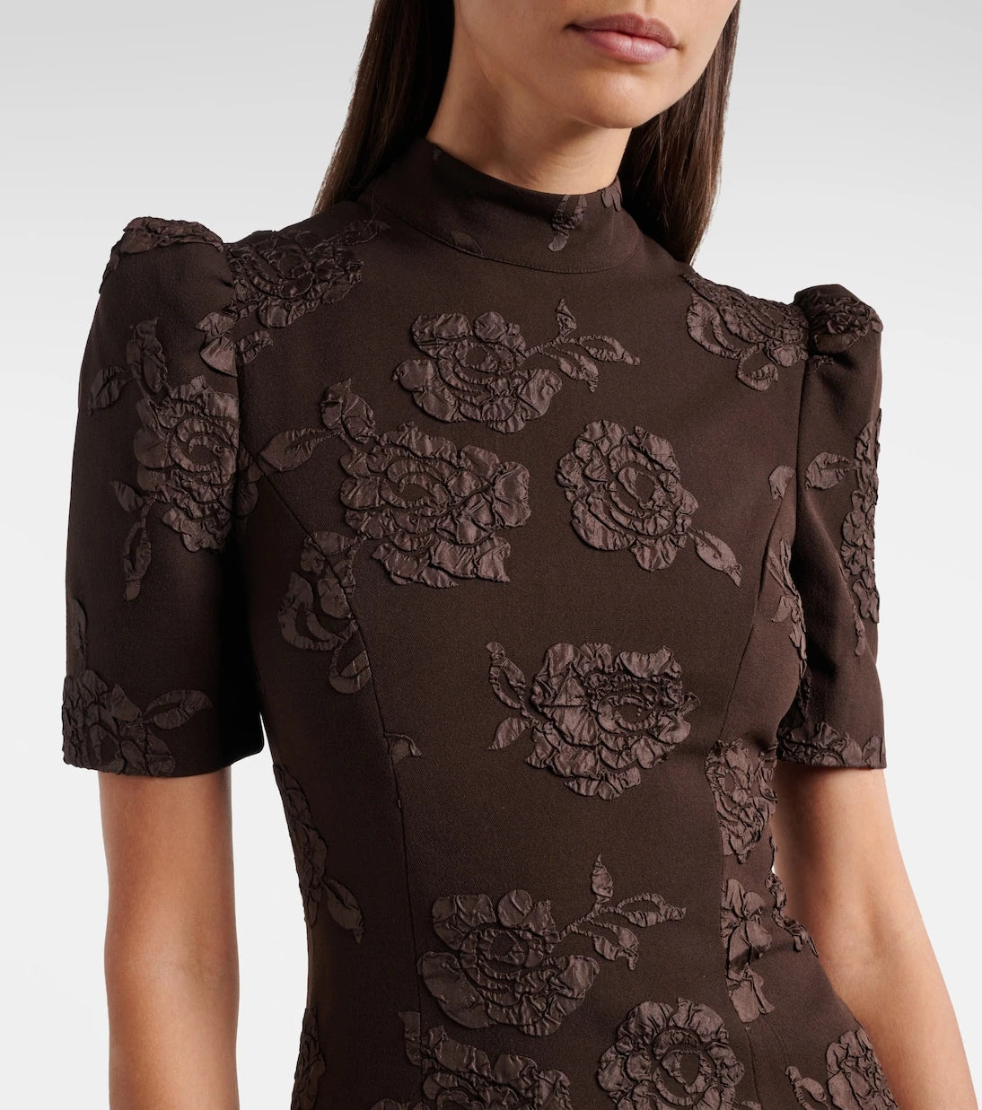 Rotate - Floral jacquard midi dress