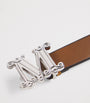Max Mara Red Leather Monogram Belt
