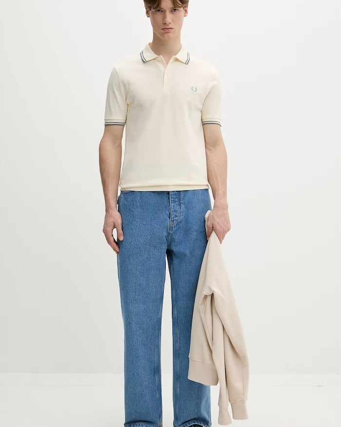 Fred Perry тениска с яка мъжка от памук