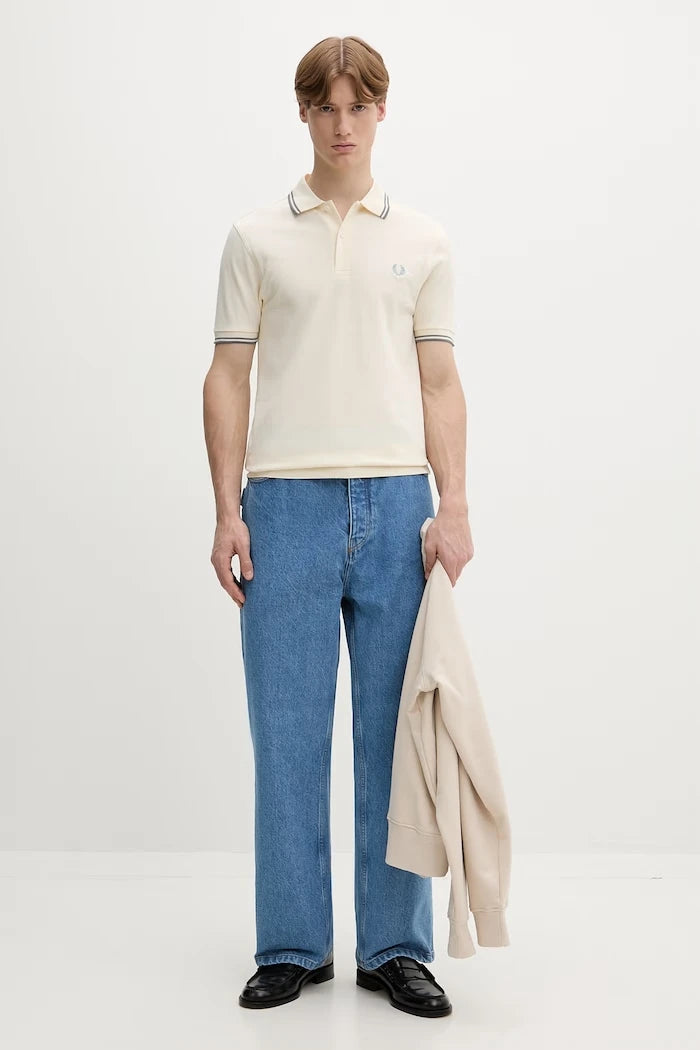 Fred Perry тениска с яка мъжка от памук