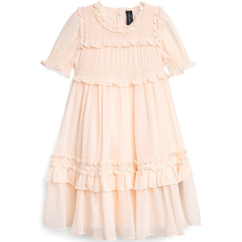 Needle & Thread Pink Georgette Emilia Dress (4-12 Years)