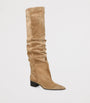 Khaite Brown Suede Andee Over-The-Knee Boots 40