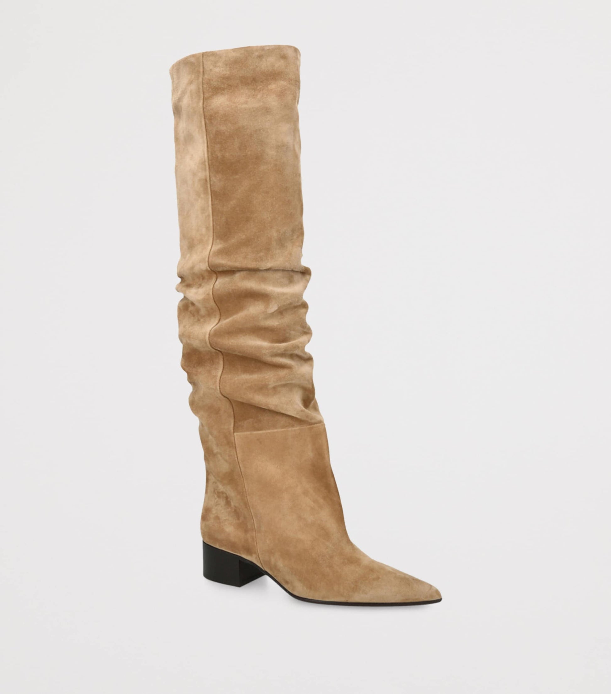 Khaite Brown Suede Andee Over-The-Knee Boots 40