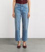 Citizens of Humanity Blue High-Waist Delfina Straight Jeans