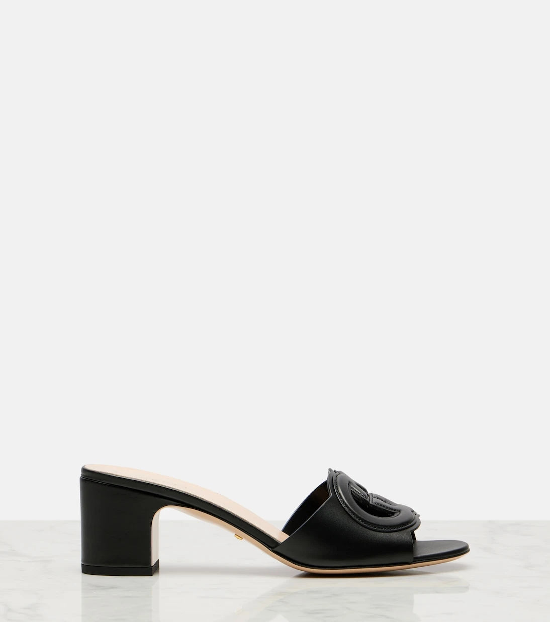 Gucci - Interlocking G leather mules