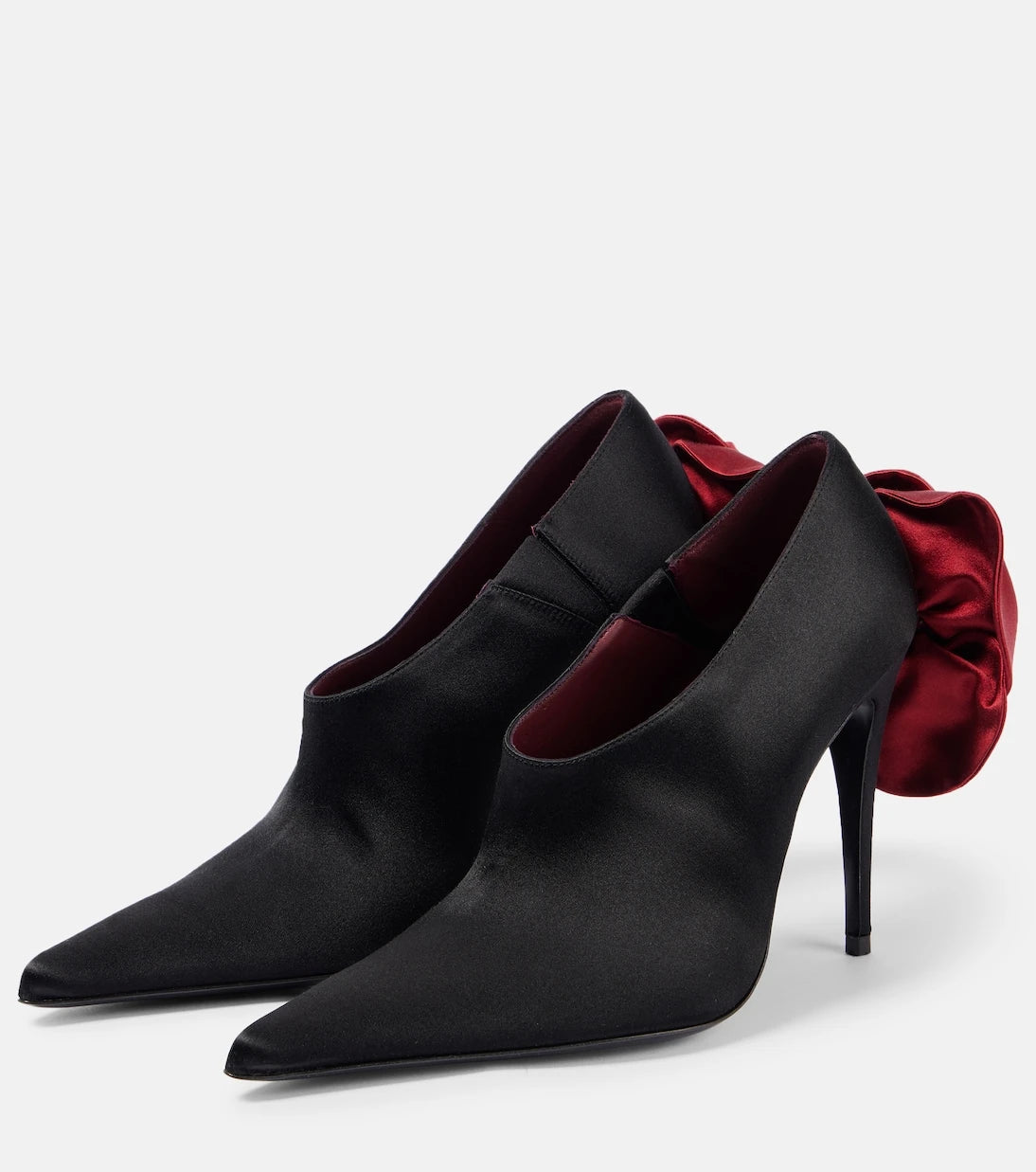 Magda Butrym - Floral-appliqué satin pumps