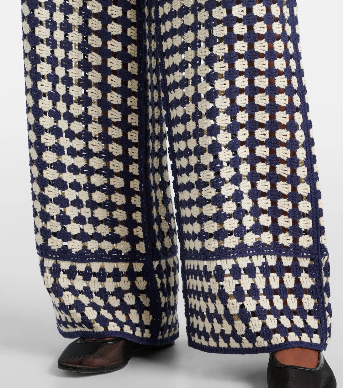 Farm Rio - Crochet cotton-blend wide-leg pants
