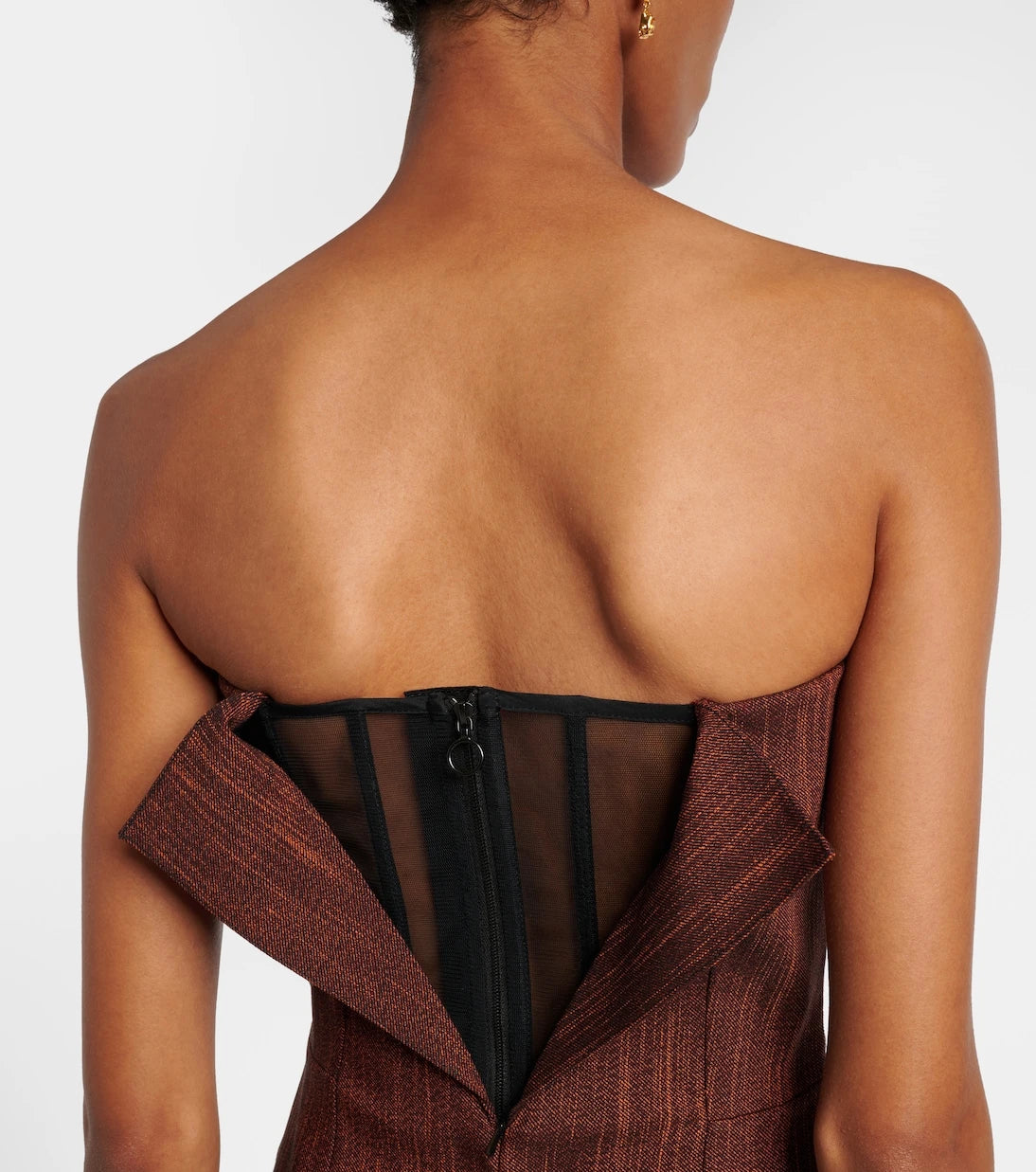 Roksanda - Shani wool and cotton bustier gown