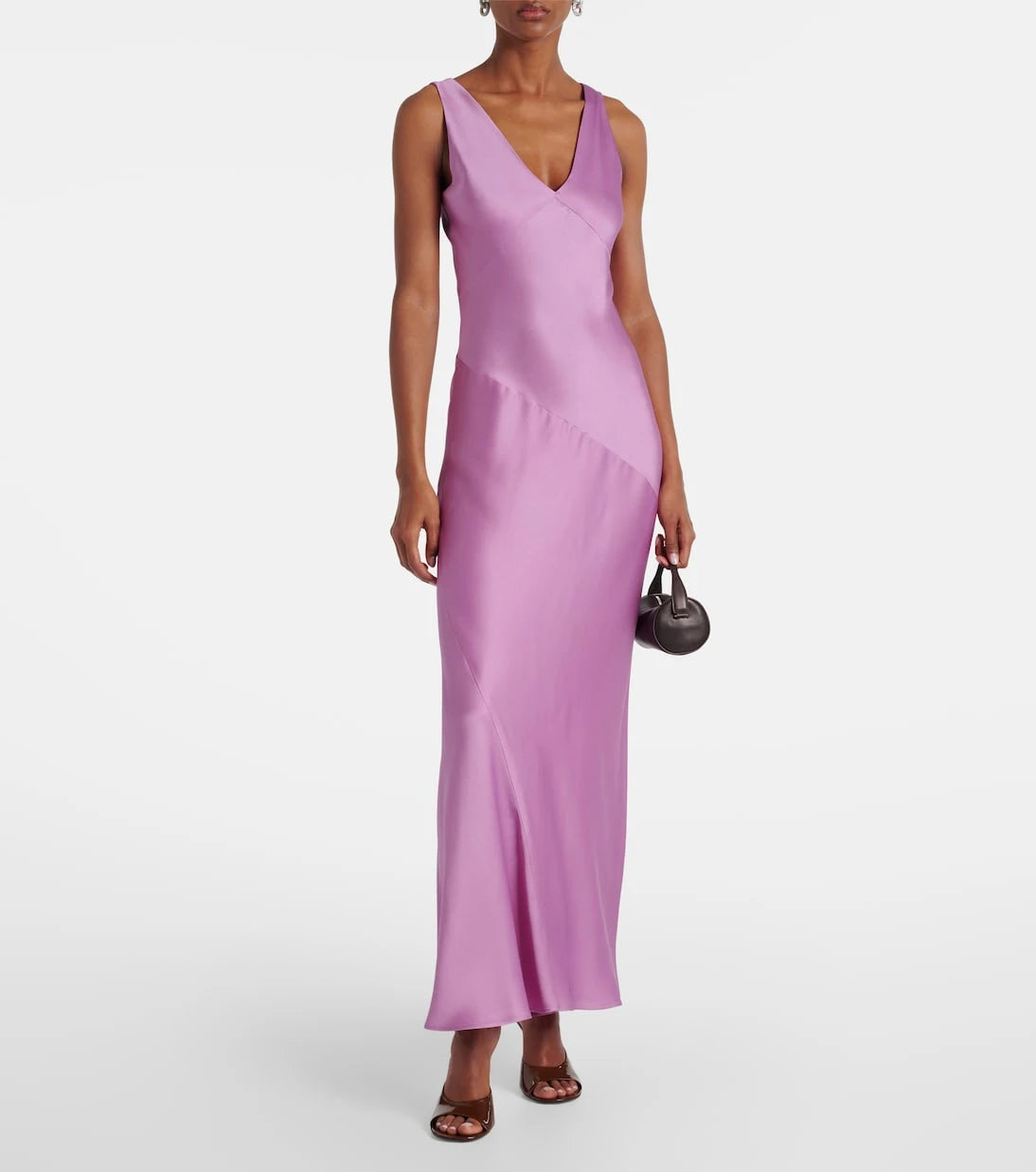 Max Mara - Pilly paneled satin slip dress