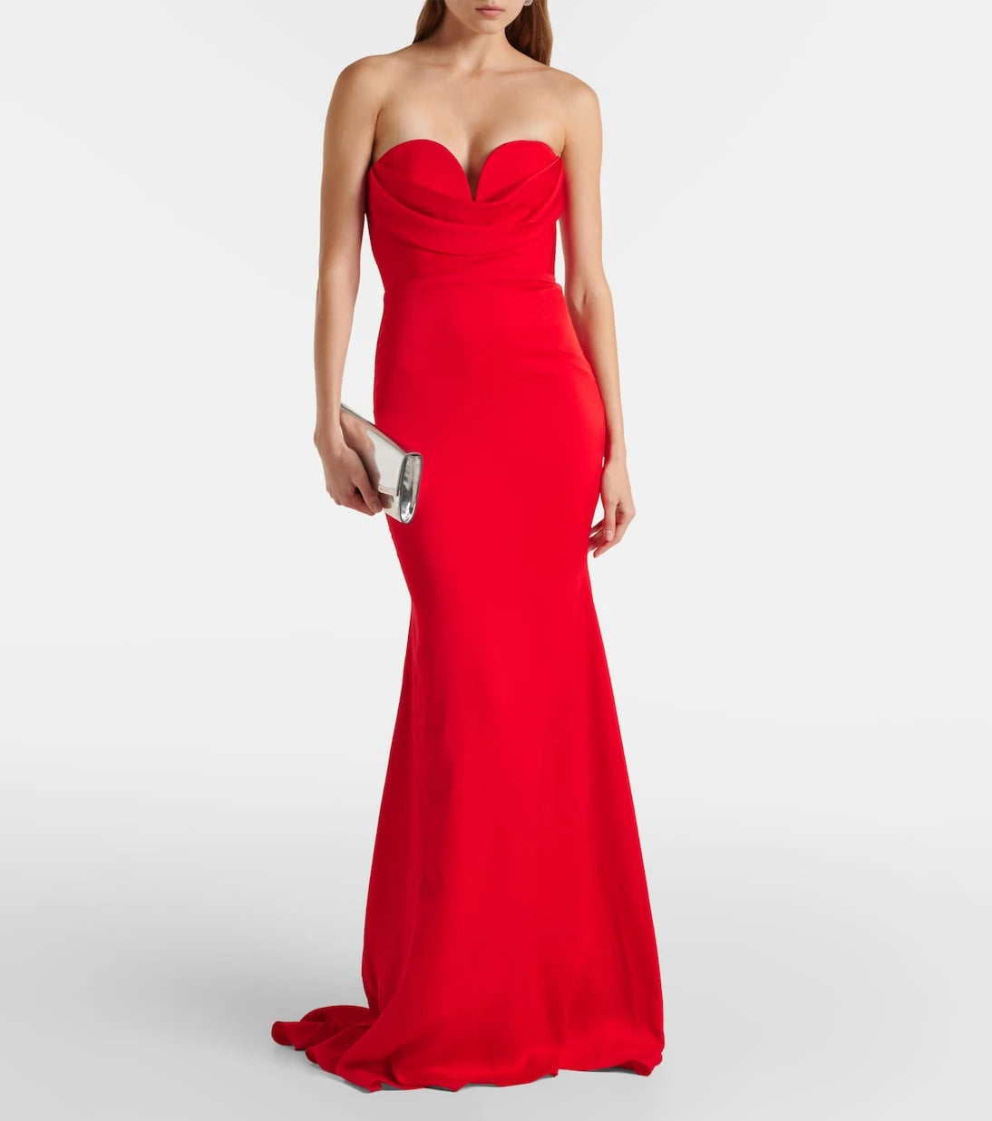 Alex Perry - Gathered strapless satin gown
