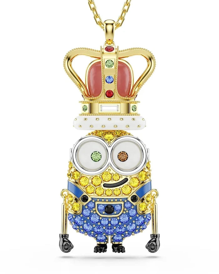 Swarovski колие с висулка дамско от позлатен модел с кристал Swarovski MINIONS