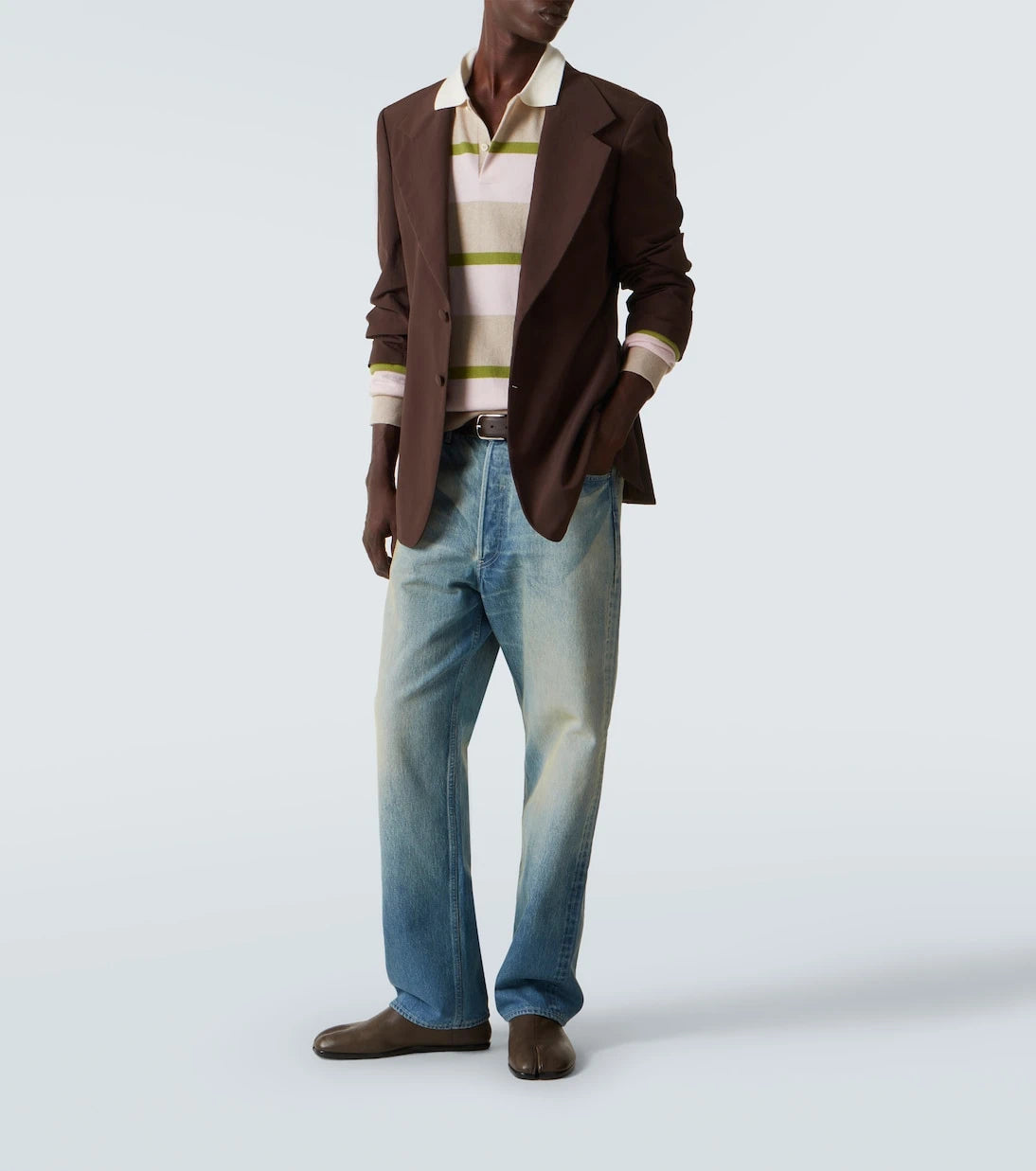 Arch4 - Mr Salvatore striped cashmere polo sweater
