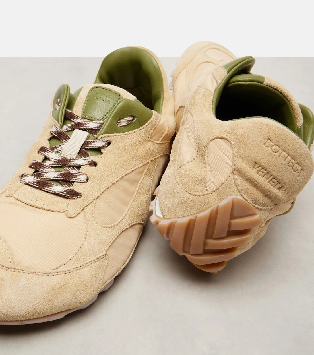 Bottega Veneta - Orbit Flash suede-trimmed sneakers