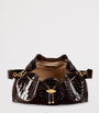 Jimmy Choo Brown Medium Cinch Leather Shoulder Bag