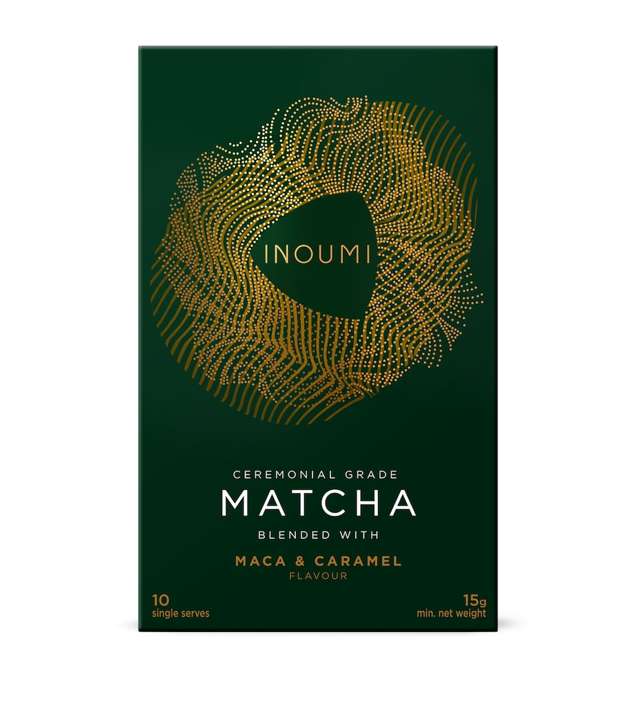 INOUMI Ceremonial Grade Maca & Caramel Matcha Sachets (Pack of 10)