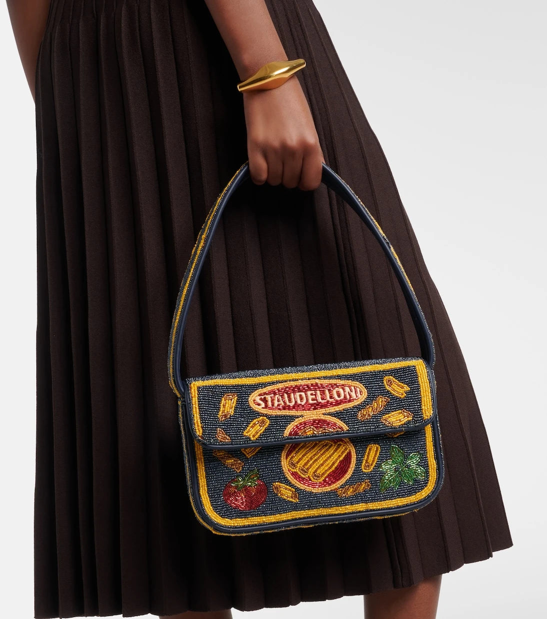 Staud - Tommy Small beaded shoulder bag