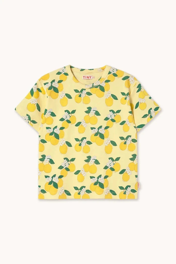 Детска тениска Tinycottons ORANGES RIB TEE