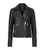 AllSaints Black Leather Dalby Biker Jacket