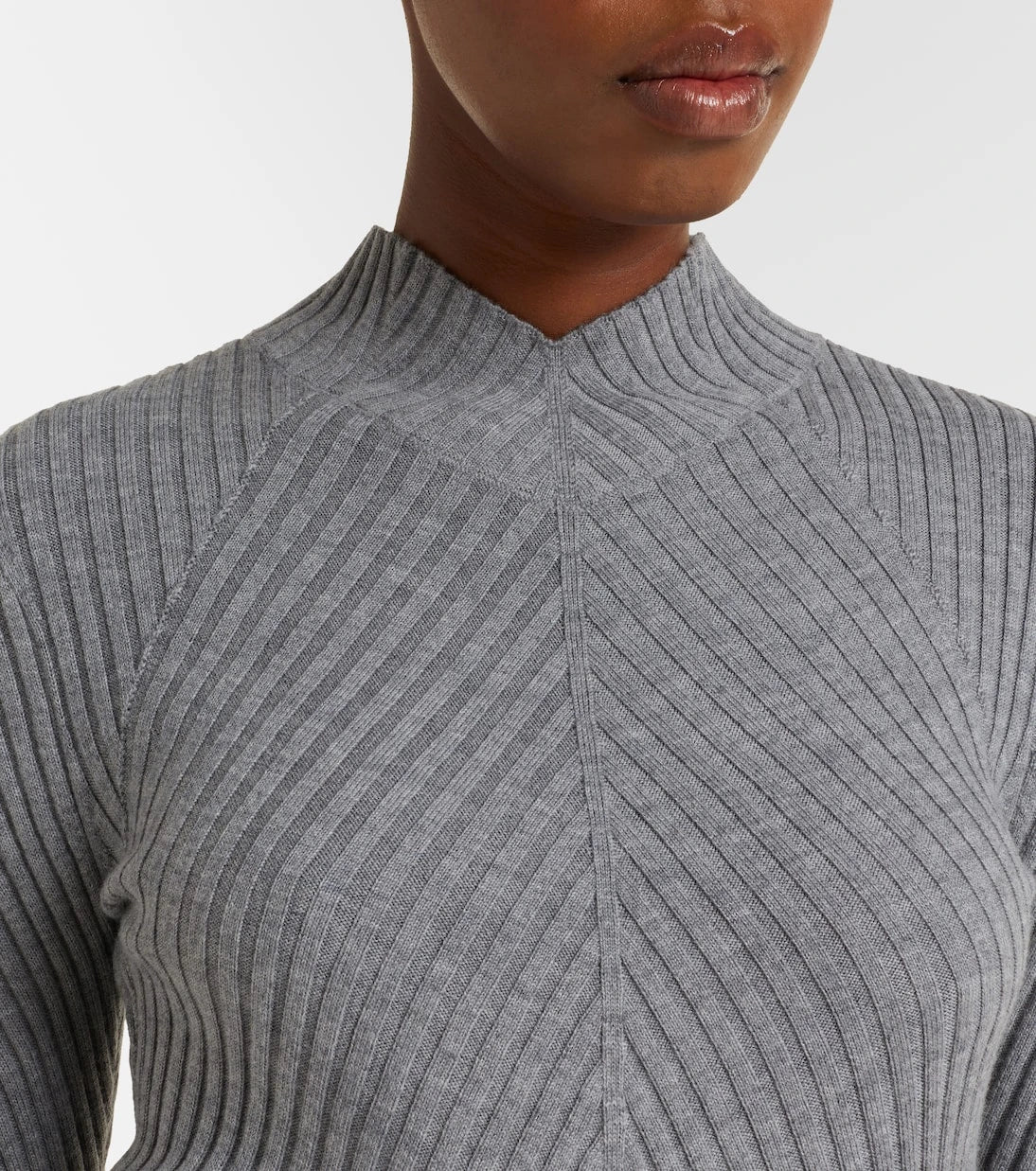 Victoria Beckham - Georgia ribbed-knit wool top