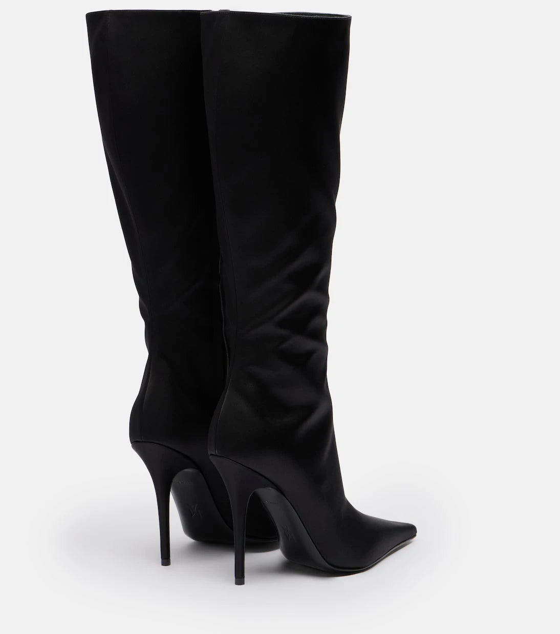 Amina Muaddi - Barbara satin knee-high boots