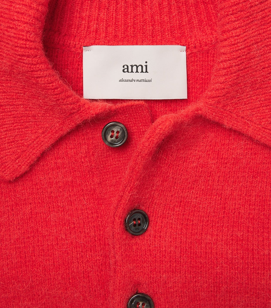 Alpaca-Blend Ami de Coeur Polo Sweater