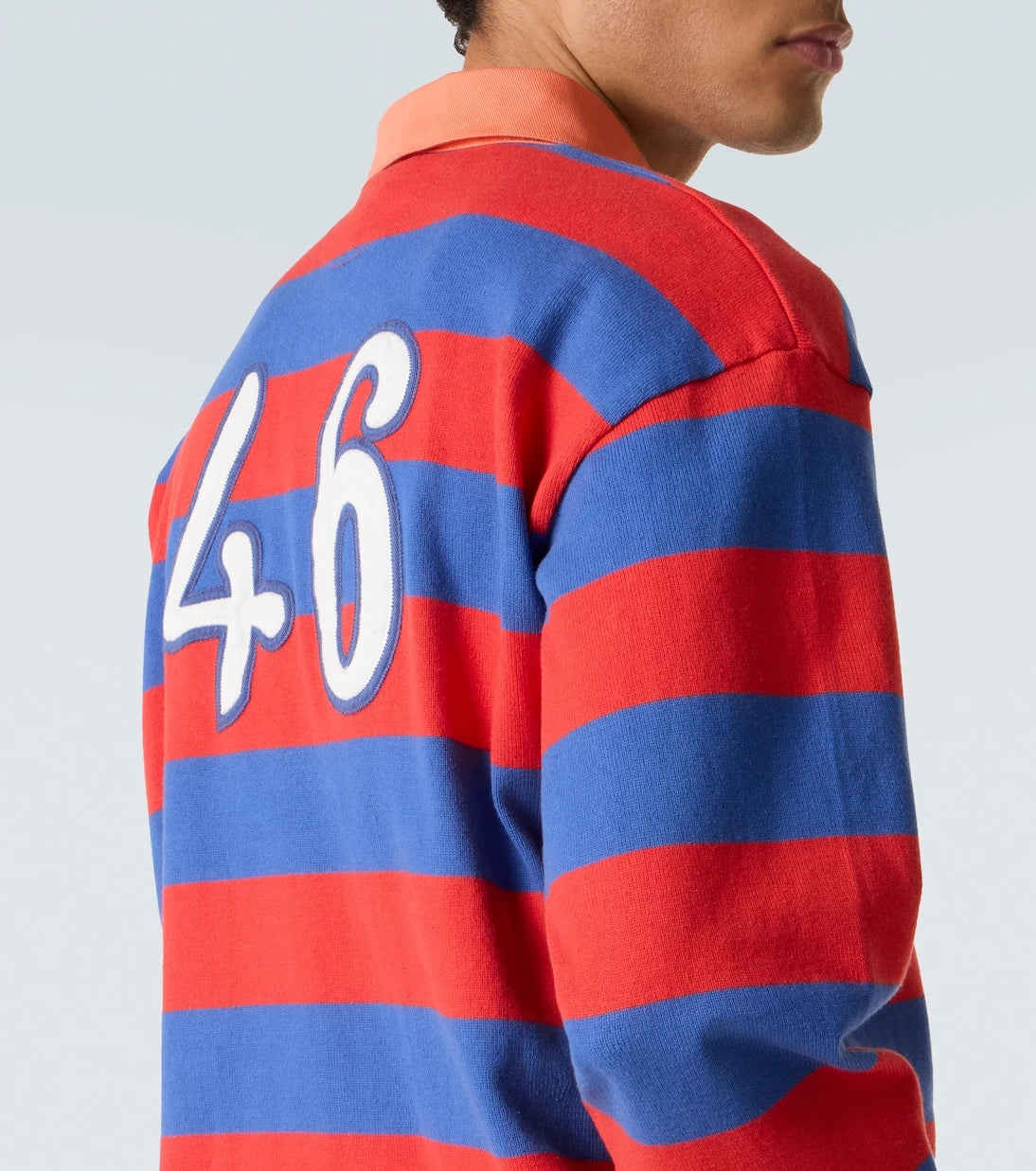 Bode - Striped cotton polo shirt