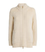 Eleventy Beige Wool-Blend Knitted Zip-Up Jacket