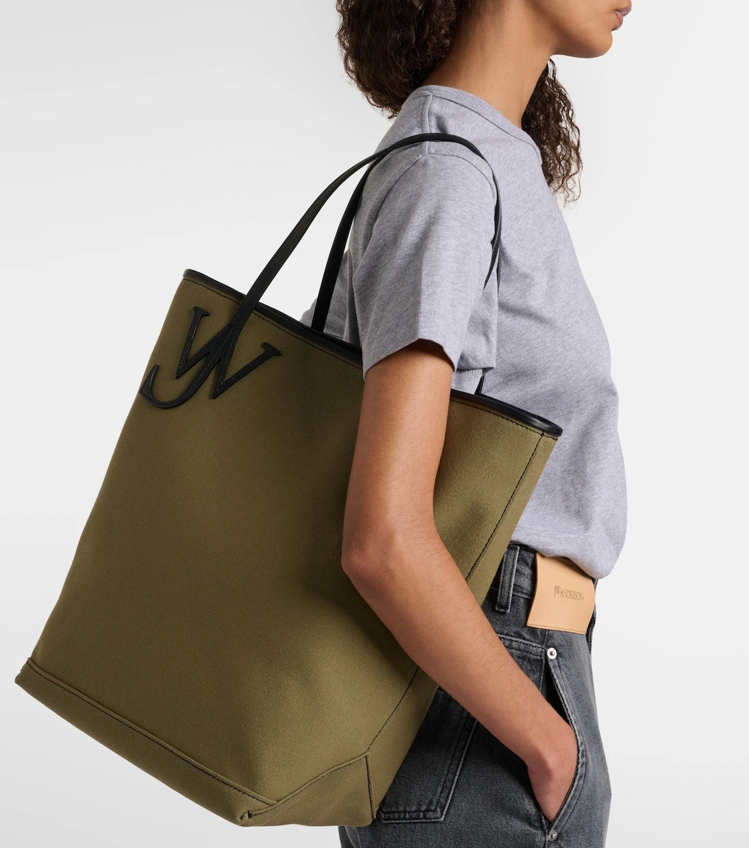 JW Anderson - Anchor Tall leather-trimmed tote bag