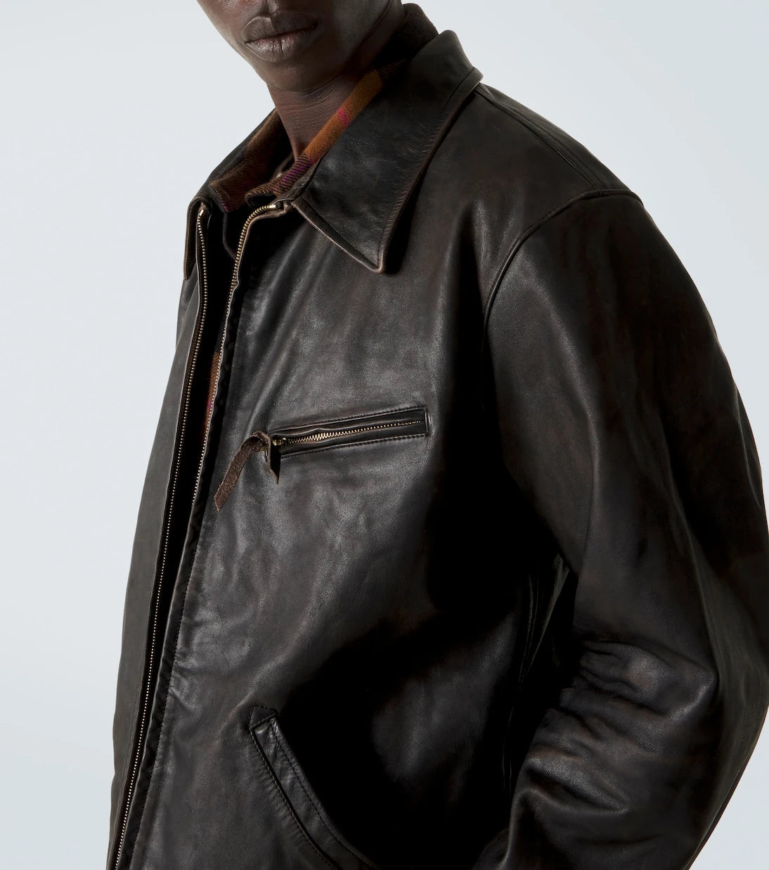 RRL - Lynton leather biker jacket