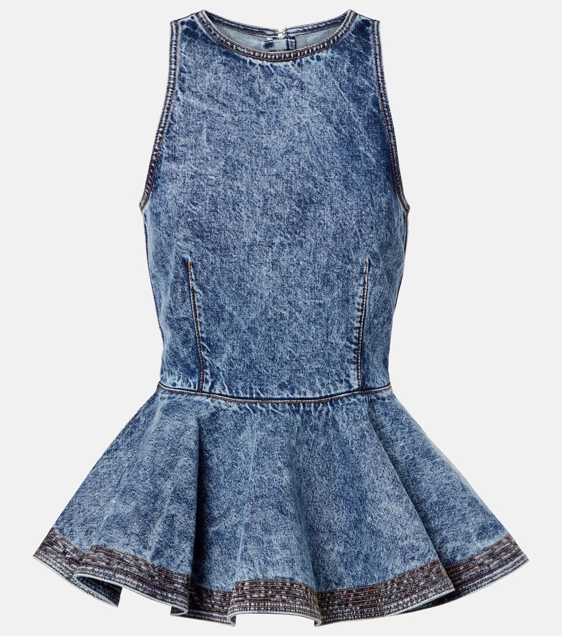 Alaïa - Peplum denim top