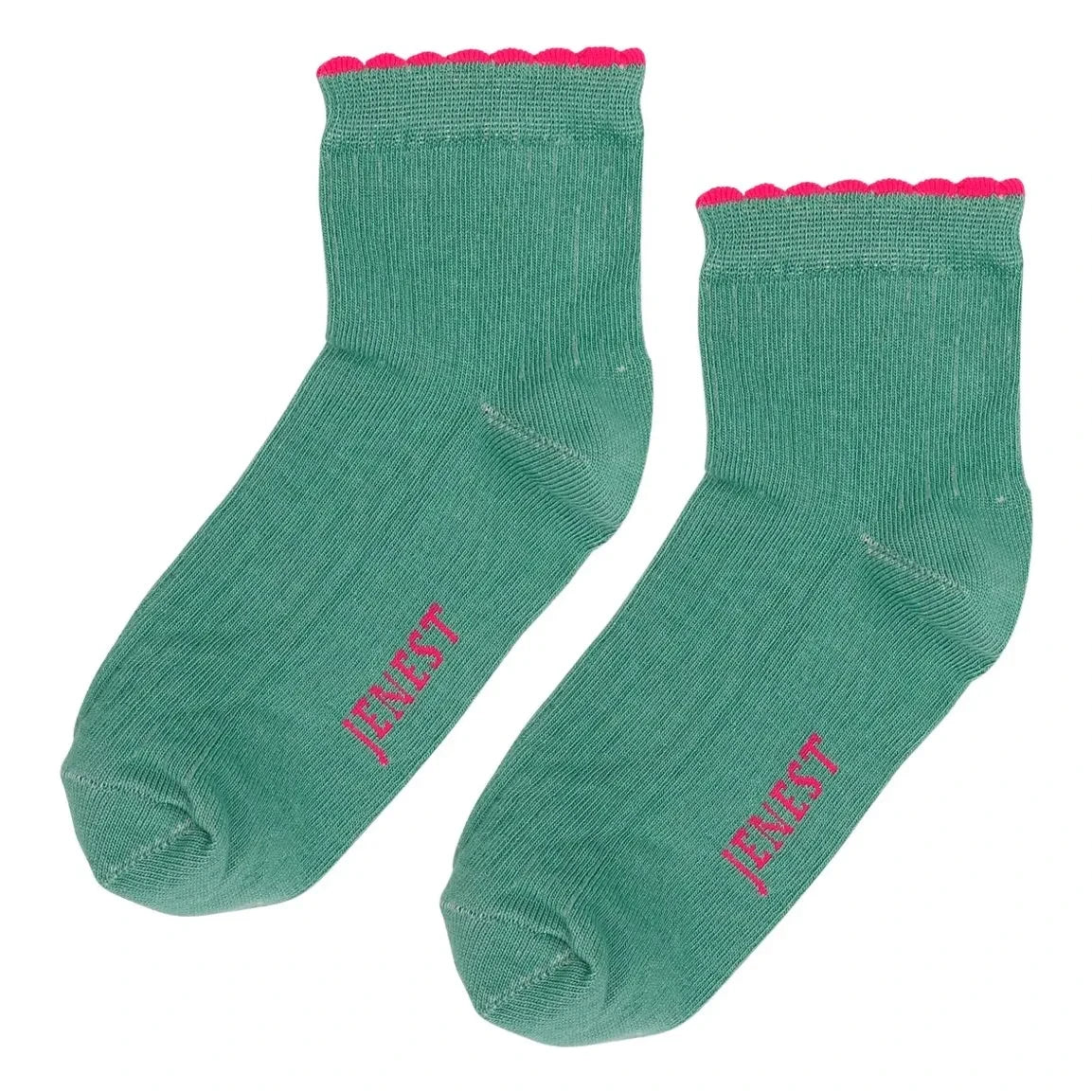 Jenest - Fancy Festoon Socks Organic Cotton | Green