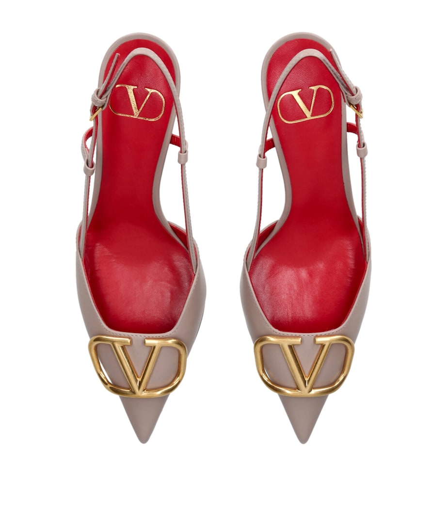 Valentino Garavani Nude VLOGO Slingback Pumps 80