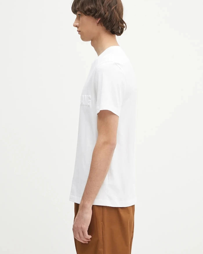 Памучна тениска Helmut Lang EMBOSSED.TEE.ROUNDED