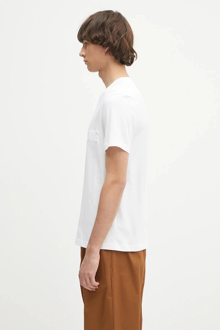 Памучна тениска Helmut Lang EMBOSSED.TEE.ROUNDED