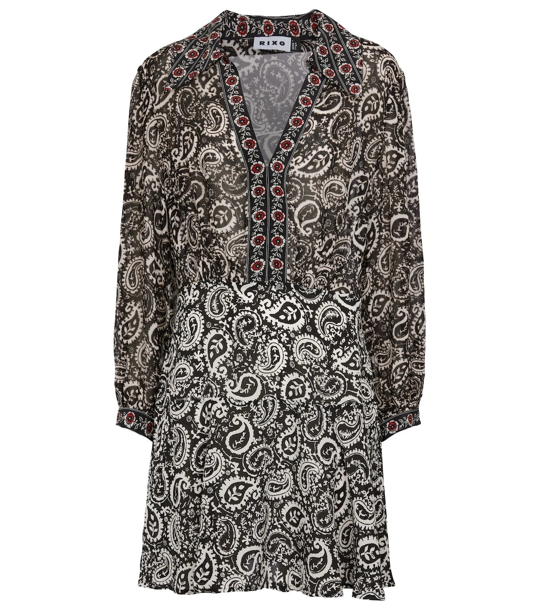 Rixo - Indy paisley-printed silk minidress