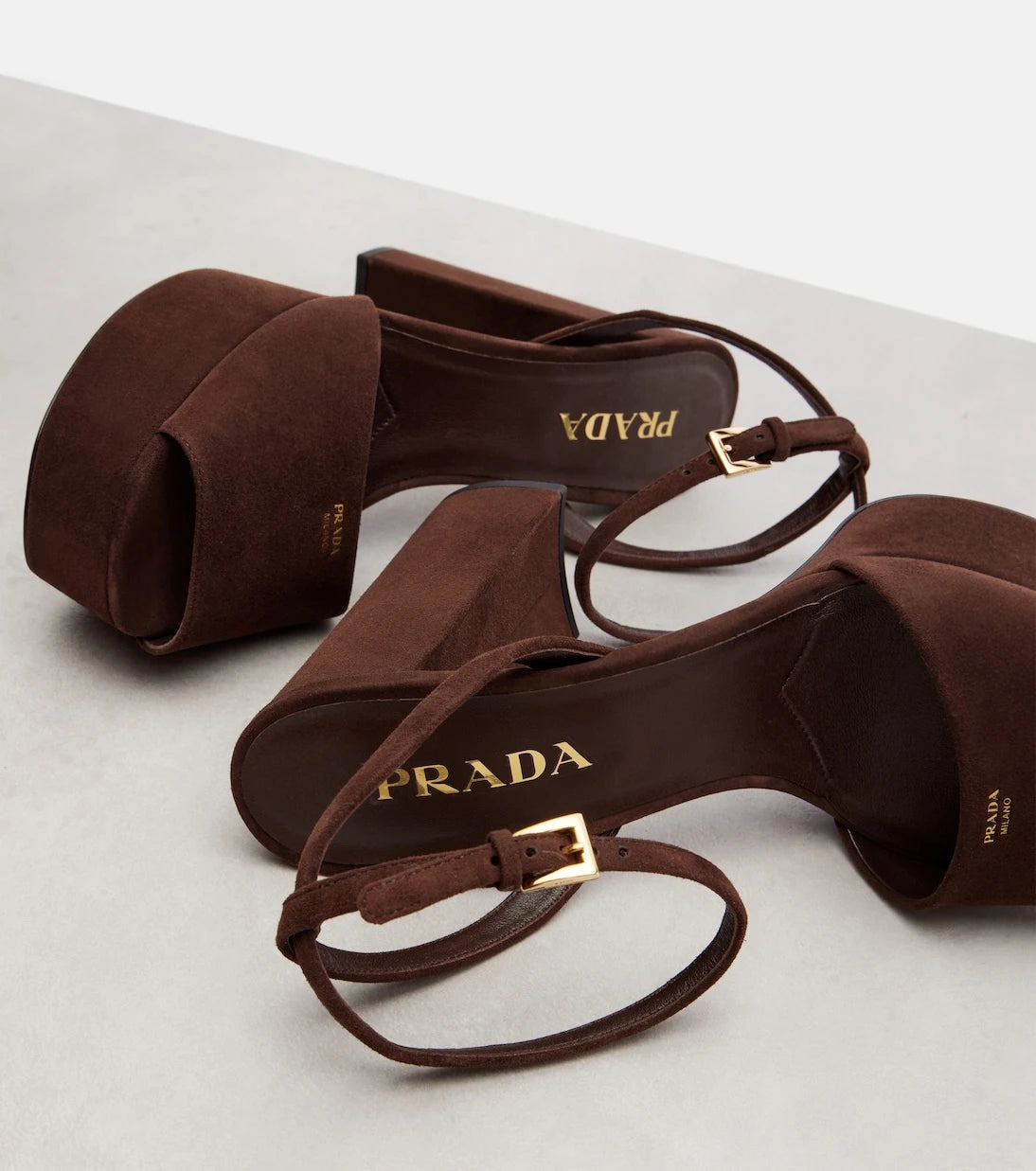 Prada - 115 suede platform sandals