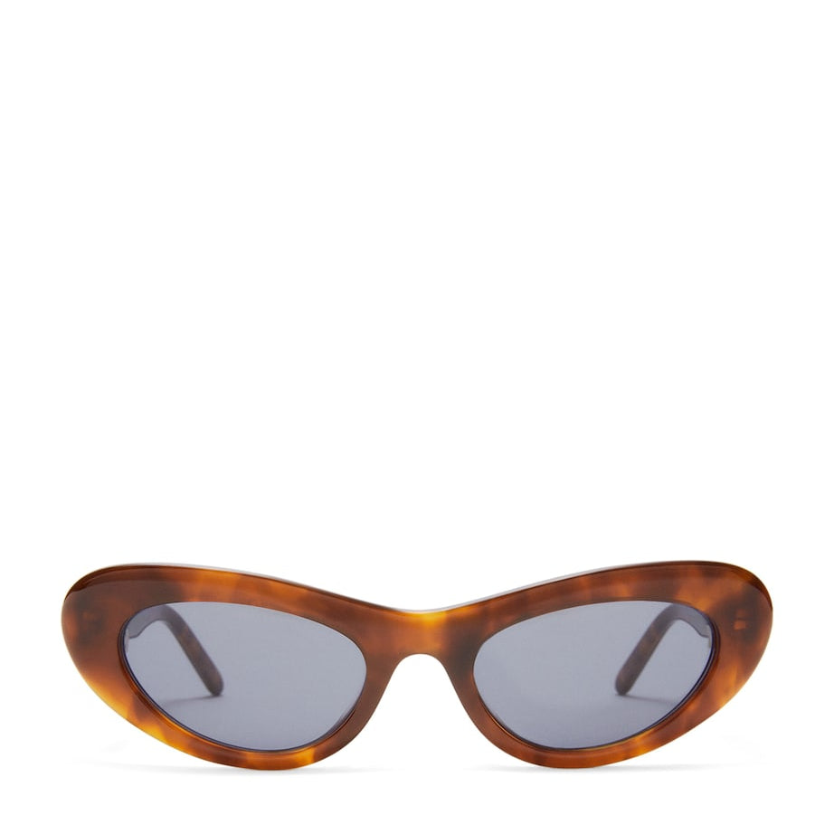 Brown Acetate Cocktail Cat-Eye Sunglasses