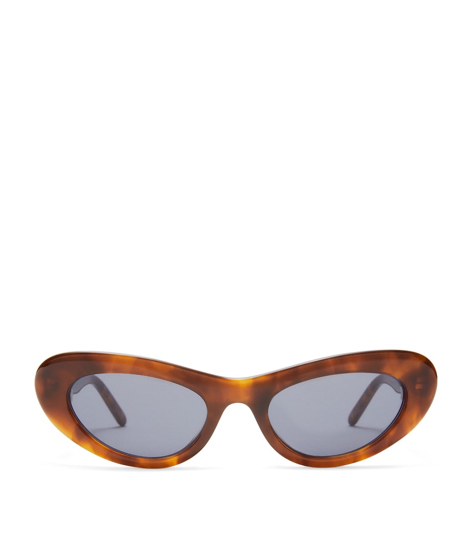 Brown Acetate Cocktail Cat-Eye Sunglasses