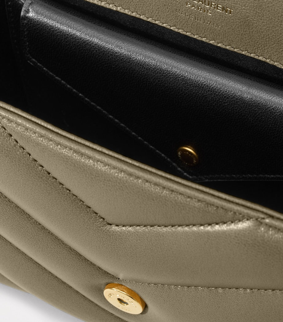 Saint Laurent Green Small Loulou Shoulder Bag