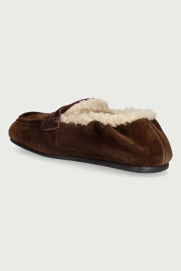 Kadın süet mokasen Penny Loafer
