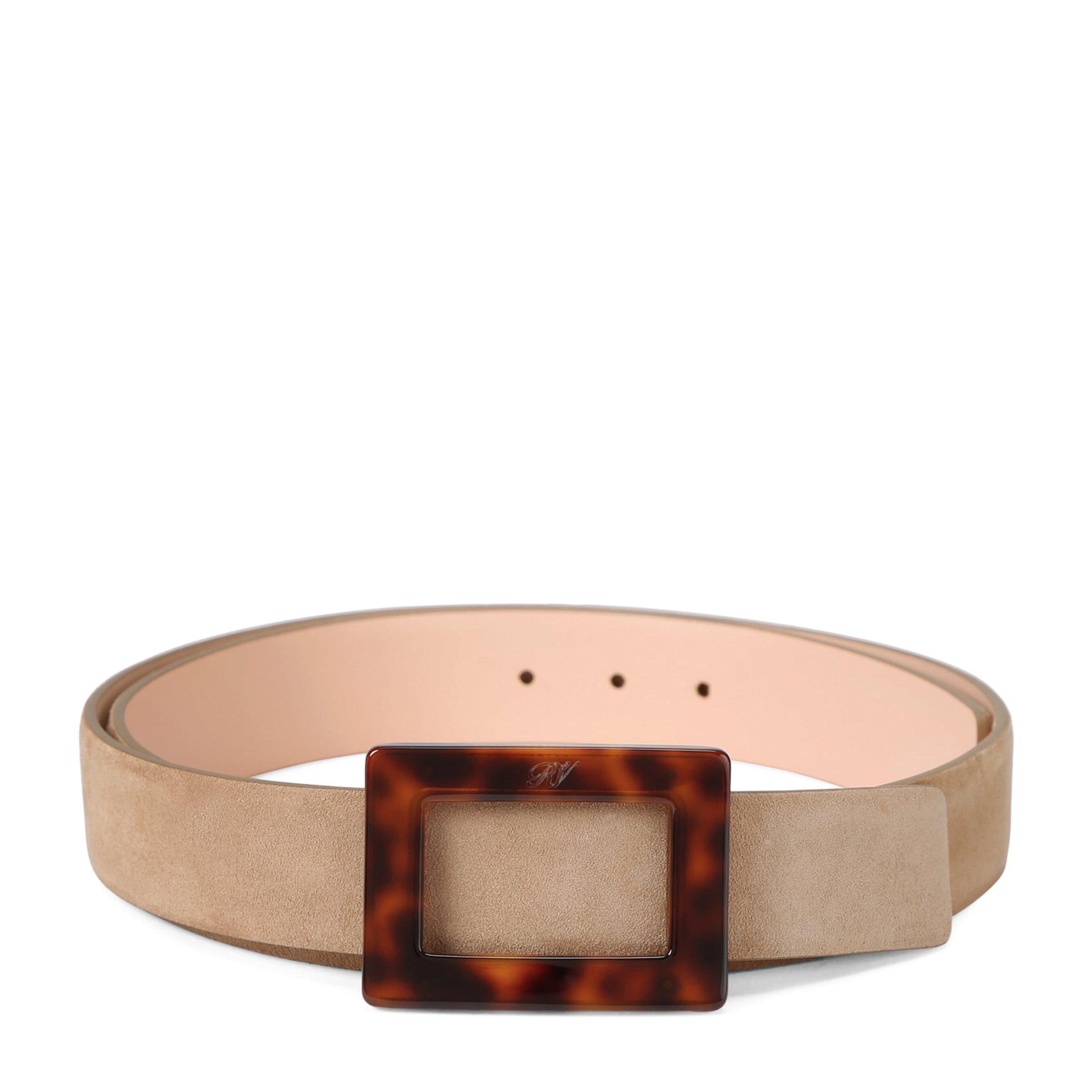 Roger Vivier Brown Suede Belle Vivier Belt