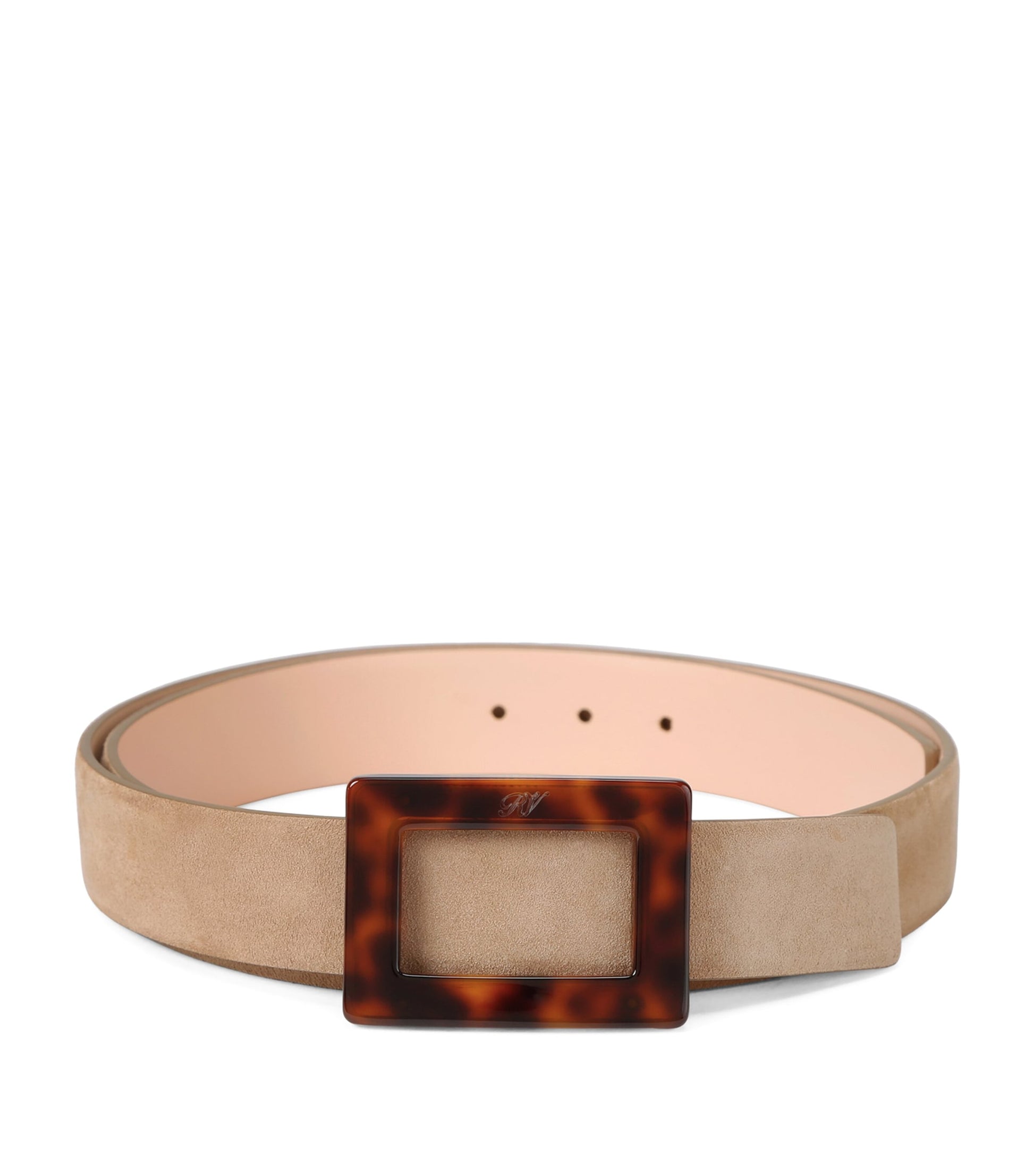 Roger Vivier Brown Suede Belle Vivier Belt