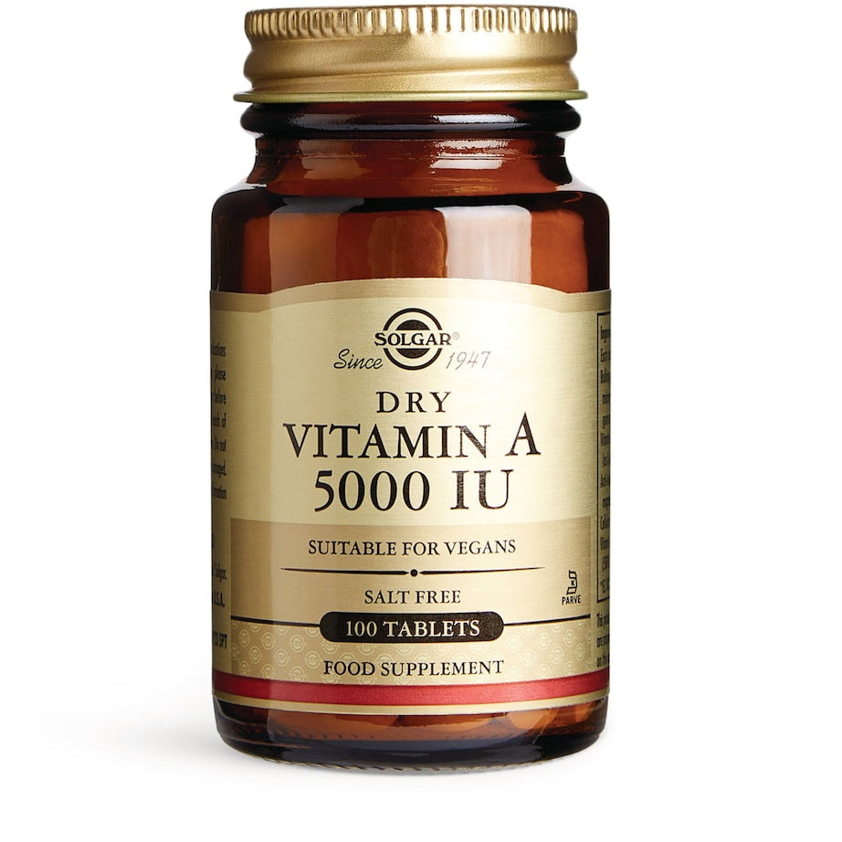 Solgar Dry Vitamin A 5000 IU (100 Tablets)