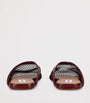 Alaïa Burgundy Fishnet Mules
