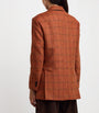 Yellow Wool-Blend Check Jacket
